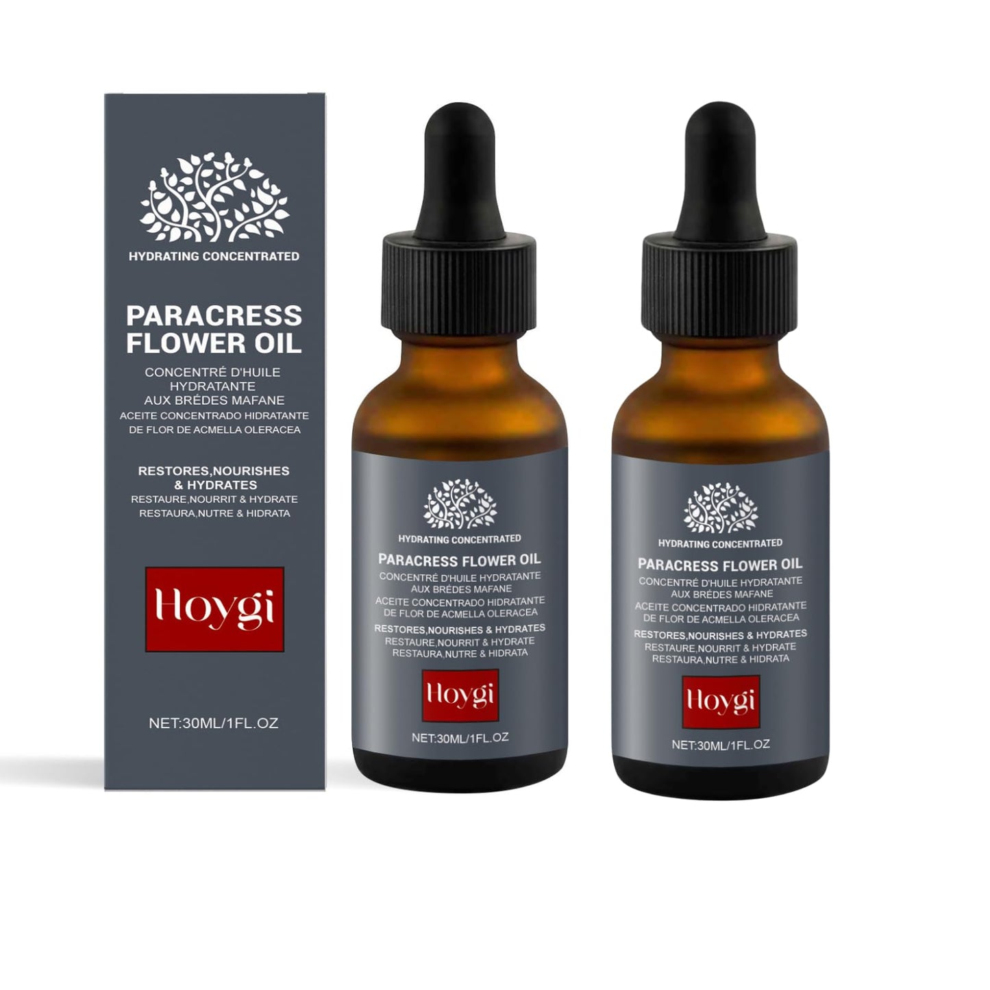 IZBEAUVO 2PCS Paracress Facial Oil, Paracress Oil for Face,Natural Paracress Extract Oil,Paracress Facial Serum Organic, Reduce Smooth Fine Lines and Wrinkles,for All Skin Types
