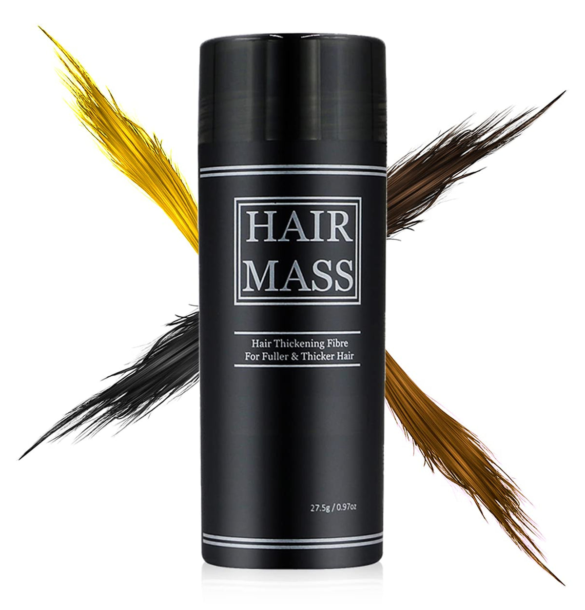 HAIR MASS | 27.5g Hair Thickening & Building Fibers for Thinning Hair | Natural Ingredients | Undetectable Fibres | Thin To Thicker Hair in Seconds | Unisex Hair Loss Concealer Fibre (Auburn)
