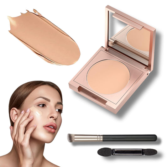 Coloured Clay Under Eye Corrector,Colored Clay Cc Undereye Corrector With Brush,Peach Color Corrector For Dark Circles,Waterproof And Light Long Lasting Foundation Hydrating Under Eye Makeup