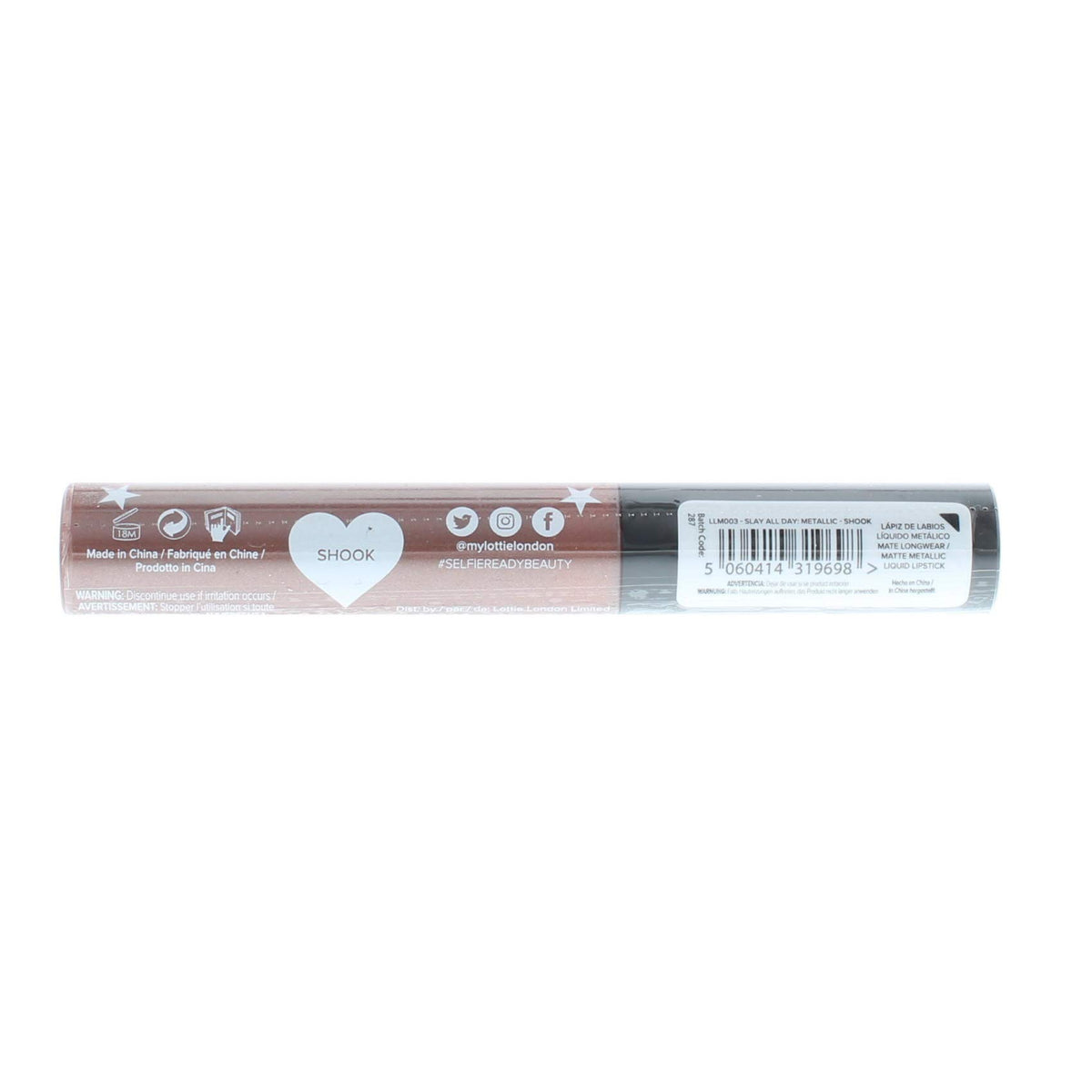 Lottie London Lottie Slay All Day Longwear Matte Metallic Liquid Lipstick 6ml - Shook