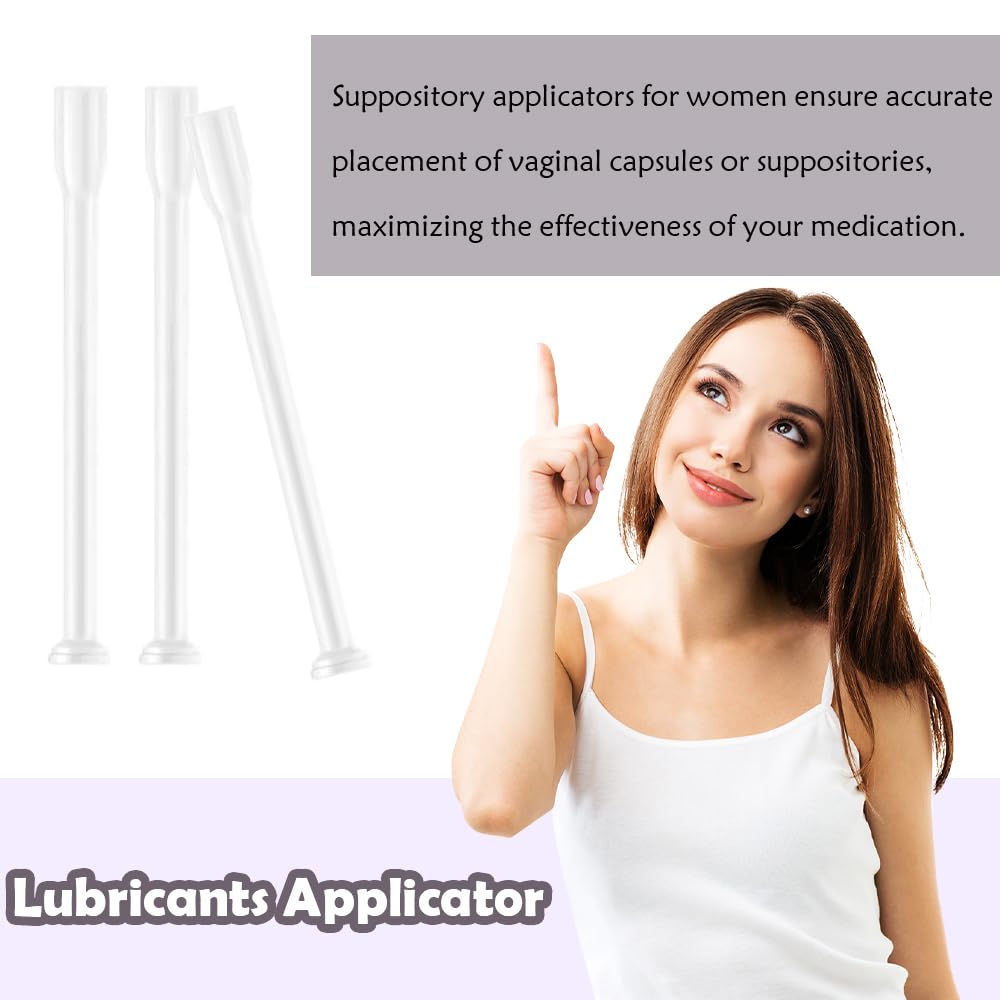 Mwrenqei 5 PCS Personal Disposable Vaginal Applicators Individually Wrapped Pessary Applicators Portable Lube Applicator for Women Managing the Private Parts of Body