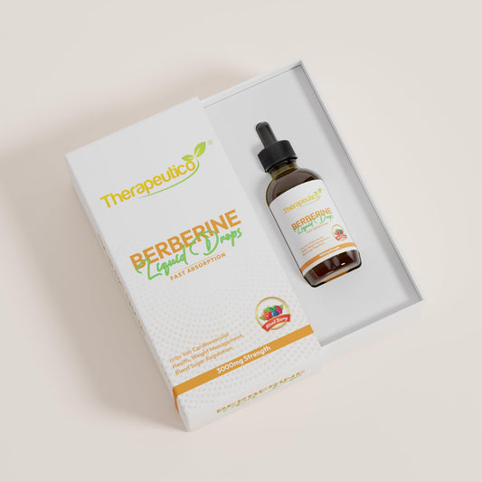 Therapeutico Berberine Supplement Liquid Drops | 3000mg | Mixed Berry Flavour | 99% Bio-Availability | Vegan | 60ml