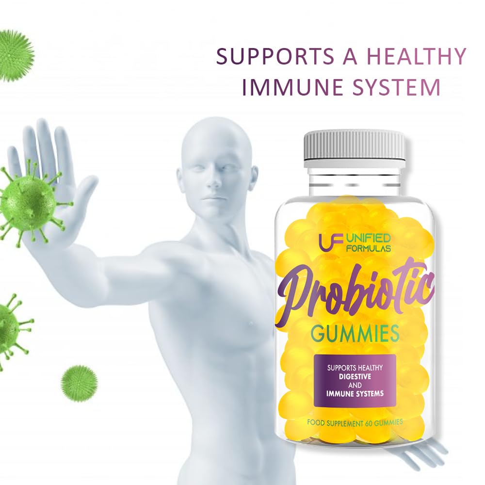 UF Unified Formulas Probiotic Gummies, Supports Helthy Digestive and Immune System, 60 Gummies