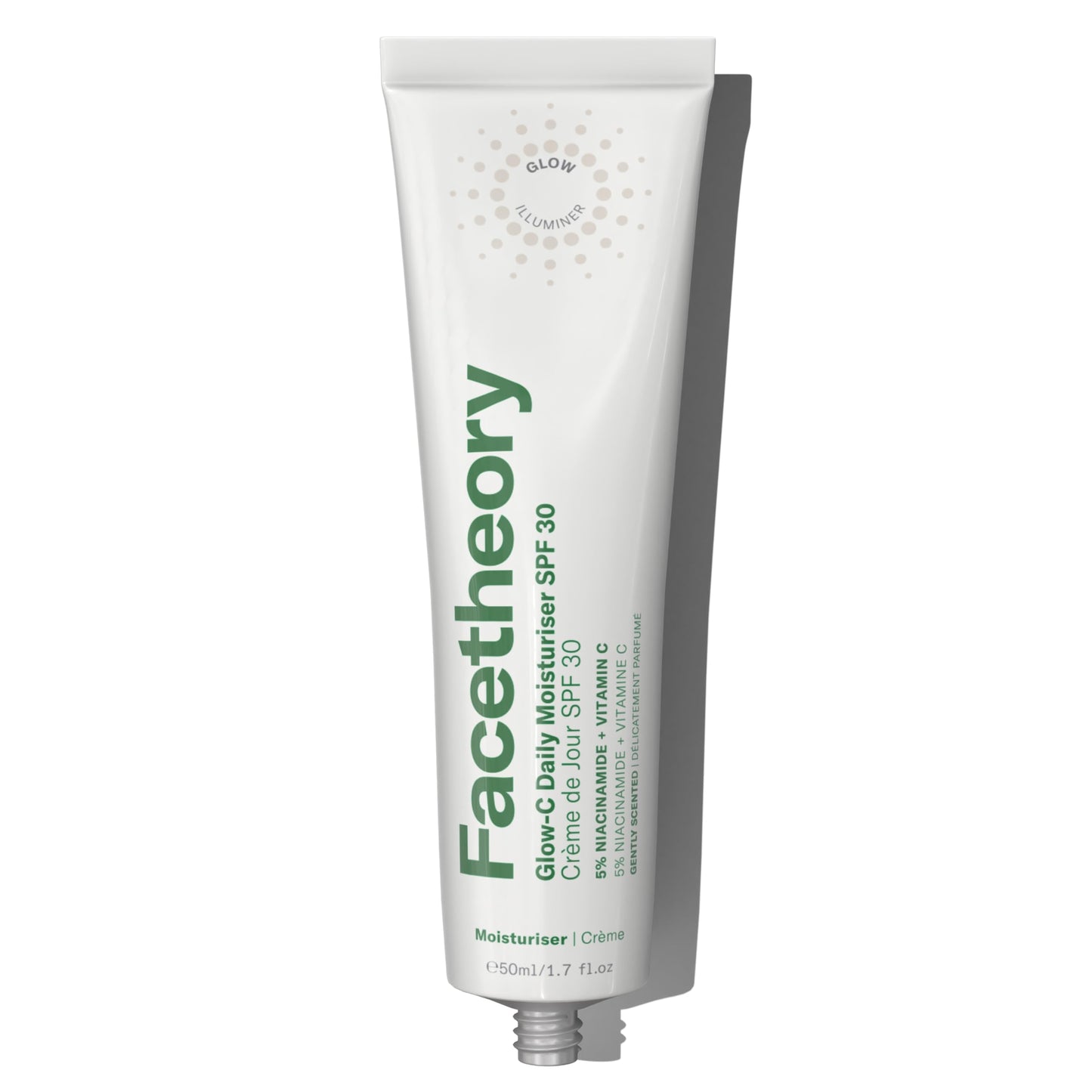 facetheory Glow-C Daily Face Moisturizer SPF 30 (Grapefruit) - Lightweight, Dual-Action Vitamin C & Niacinamide Hydrating Cream for All Skin Types (50 ml)