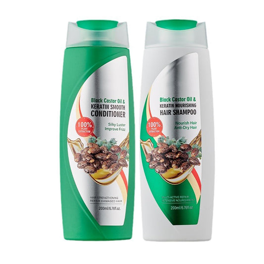 DMQ Black Castor Oil Shampoo and Conditioner Setwith Biotin For Hair Growth,Moisturizing Strengthening Shampoo,Deep Conditioning Mask,Hair Care Set for Men and Women