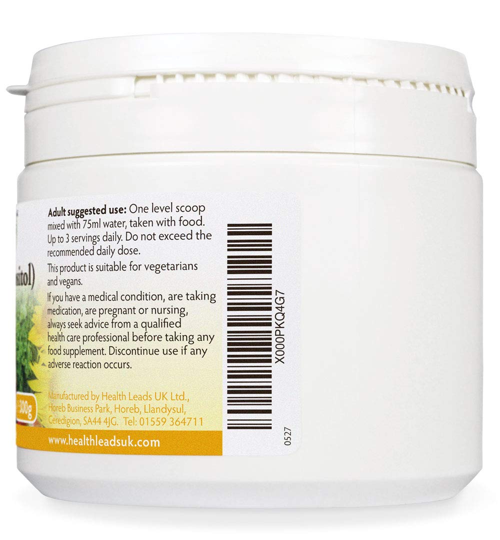 Inositol (Myo-Inositol) Powder 300g, Also Called Vitamin B8, High Absorption, Vegan, Magnesium Stearate Free & No Nasty Additives, Non-GMO, Includes Free Scoop, Produced in Wales