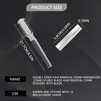 MFCGHXR HAIRDRESSING THINNING RAZOR HAIR CUTTING STYLING TOOL HAIR SHAPER THINNING LAYER HAIR CUTTING RAZOR COMB Hair Razor Comb Hair Cutter Comb