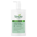 Simple Replenishing Cream Cleanser – Gentle Face Wash with Pro-Ceramides & Hyaluronic Acid – Restores Dry, Dehydrated Skin & Strengthens Skin Barrier – 240ml