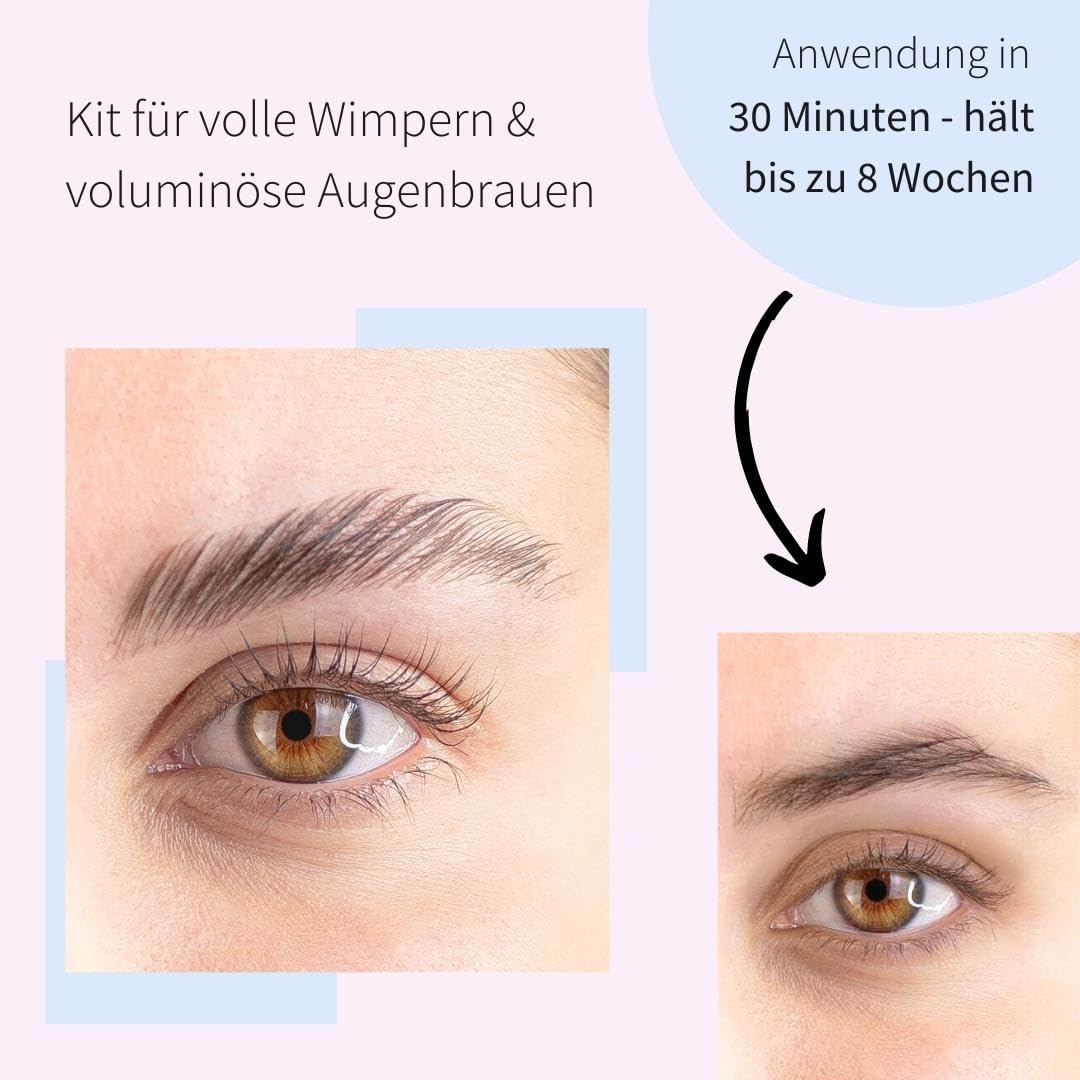 Fleeky fleeky Eyebrow & Eyelash Lifting Set - Vegan & Cruelty-Free Lash & Brow Lifting Kit for the Look on Fleek, Natural Expressive Eyelash Swing & Perfectly Styled Brows