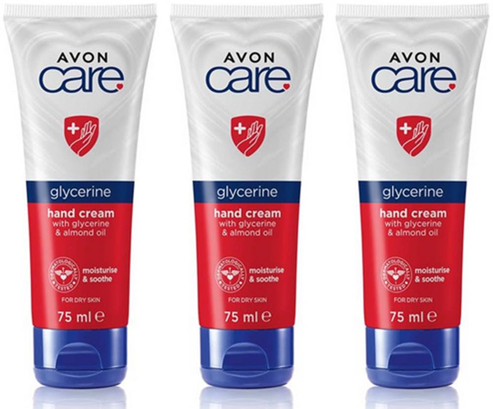 Avon Care Glycerine Hand Cream 75ml - Pack of 3 - by Ultimate Things