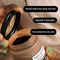UPCIRCLE UpCircle Coffee Face Scrub - Citrus Blend For Normal + Dry Skin 100ml - Shea Butter, Coconut + Rosehip Oil - Natural, Vegan Face Exfoliator For Soft, Smooth Skin