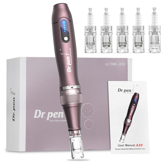 Bestauty Dr.pen A10 Microneedling Pen - Original Dr.pen Microneedling with 5Pcs Microneedling Cartridges(12/24/36/42/Nano-R), Professional Microneedling Improving Wrinkles Scars Hair Loss