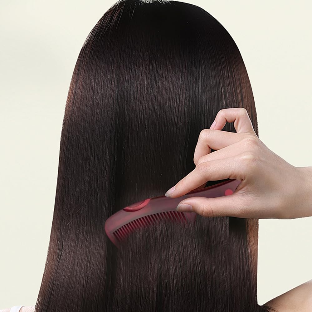 AKSIQIOL Dandruff & Scalp Detox Comb, Dandruff Comb，Energy Massage Comb for Scalp Itching, Oil, & Dirt Removal, Hollow Tooth Design for Men & Women (Reddish Brown)