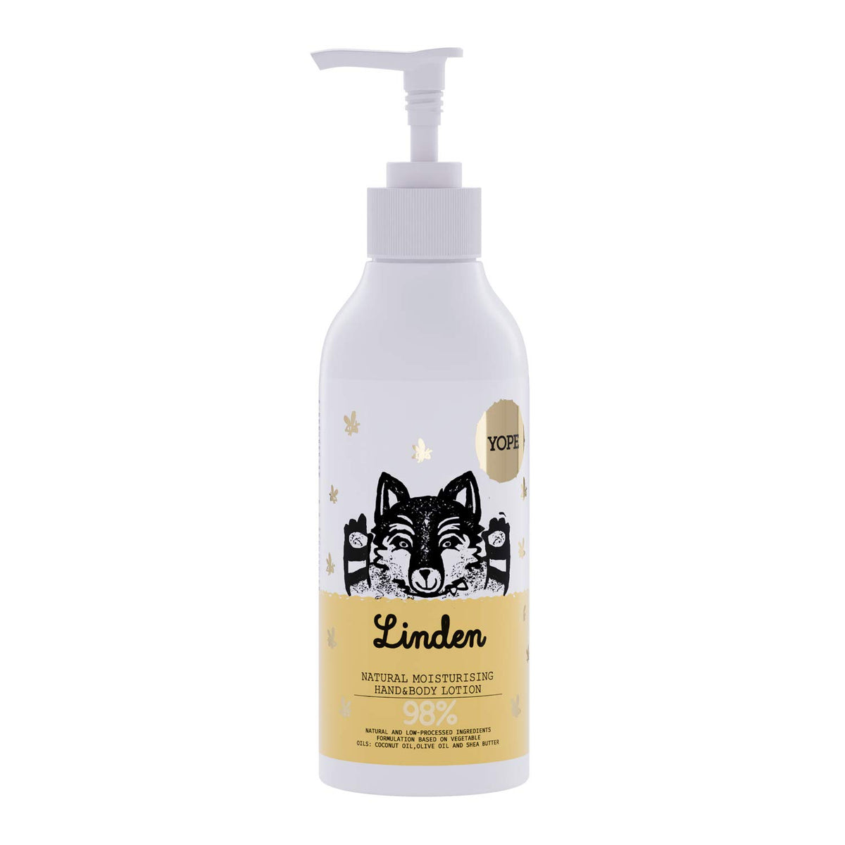 Yope YOPE Natural Body Lotion, Linden Flower Extract, Shea Butter, Coconut Oil, Dry Skin, 98% Natural ingredients, Linden 300ml