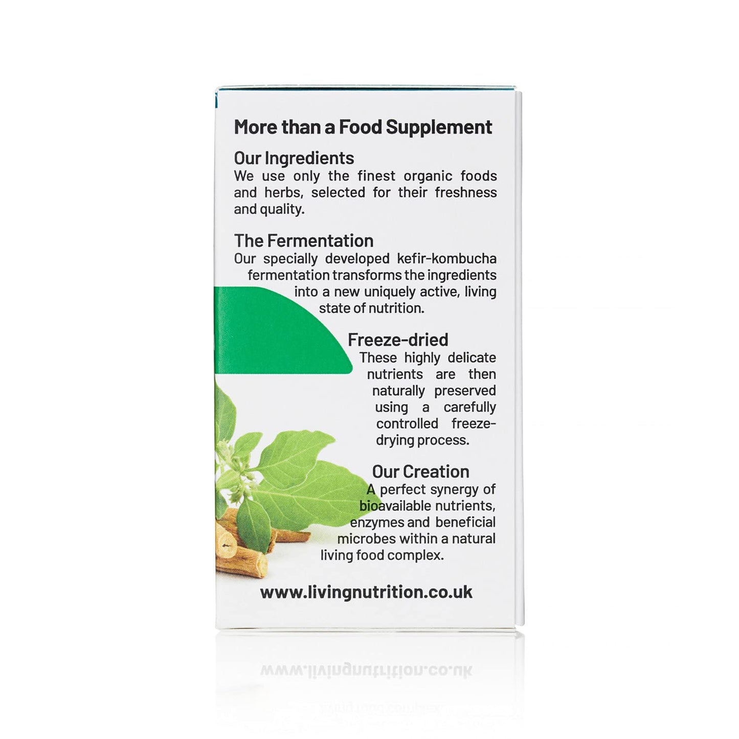 Living Nutrition Organic Fermented Ashwagandha (60 Capsules) | Support Sleep and Stress Reduction | 600mg Fermented Ashwagandha per Serving