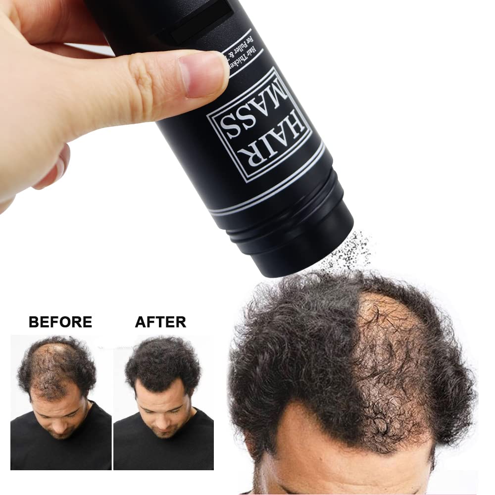 HAIR MASS | 27.5g Hair Thickening & Building Fibers for Thinning Hair | Natural Ingredients | Undetectable Fibres | Thin To Thicker Hair in Seconds | Unisex Hair Loss Concealer Fibre (Auburn)