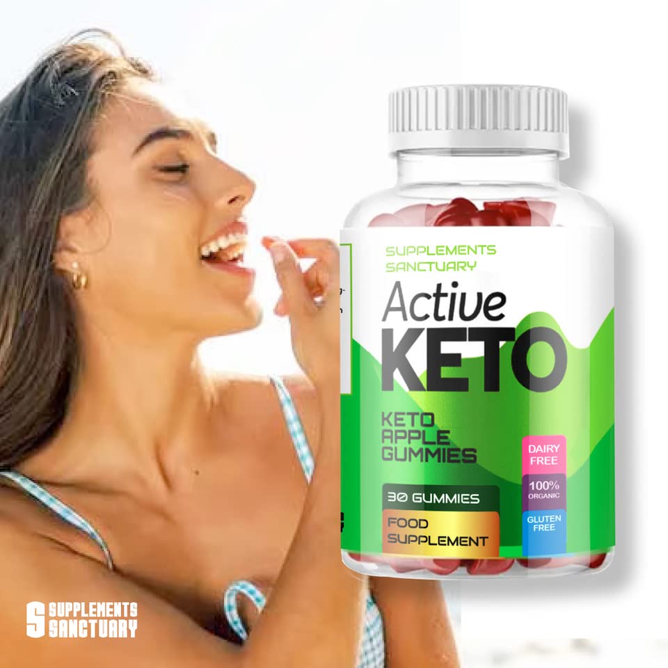 Supplements Sanctuary Active Keto Gummies Keto Apple Gummies (30 Gummies) Apple Flavour ACV, Clear,red Gummies