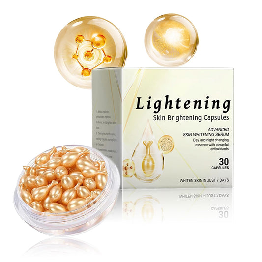 Generic Skin Brightening Capsules, Vitamin E Moisturizing for Face & Skin – Moisturizing Vitamin E Oil Capsules for Hydrated, Anti Wrinkle Face Serum, Softens & Improves Appearance – 30 PCS