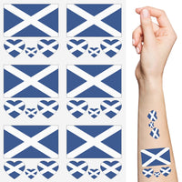 Kelamayi Scotland Flag Temporary Tattoos,10 Sheets National Flag Face Tattoo Stickers for World Cup European Cup International Competitions