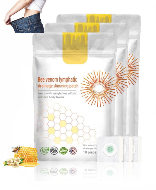 JILGEIER 30pcs Bostore Bee Venom Lymphatic Drainage Patch, Bostore Bee Venom Patches,Bee Venom Lymphatic Drainage Patches,Bee Venom Lymphatic Patches (10pcs*3 bag)
