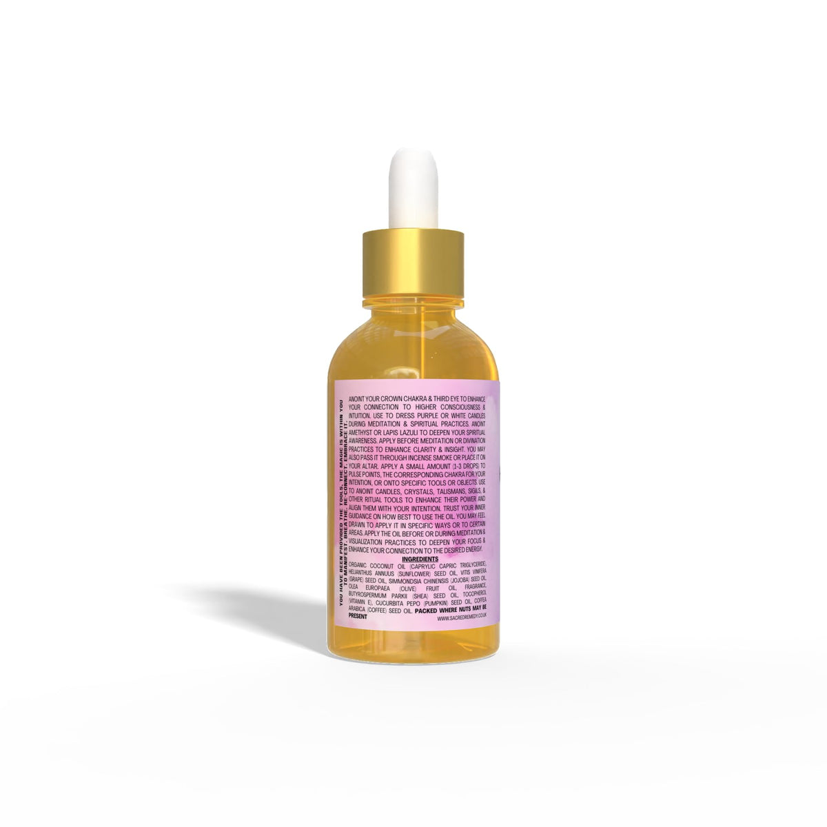 Sacred Remedy Higher Self Anointing Oil – Basil & Neroli for Third Eye & Crown Chakra Meditation with Organic Coconut, Jojoba & Shea for Spiritual Connection & Intuition (1oz / 30ml)
