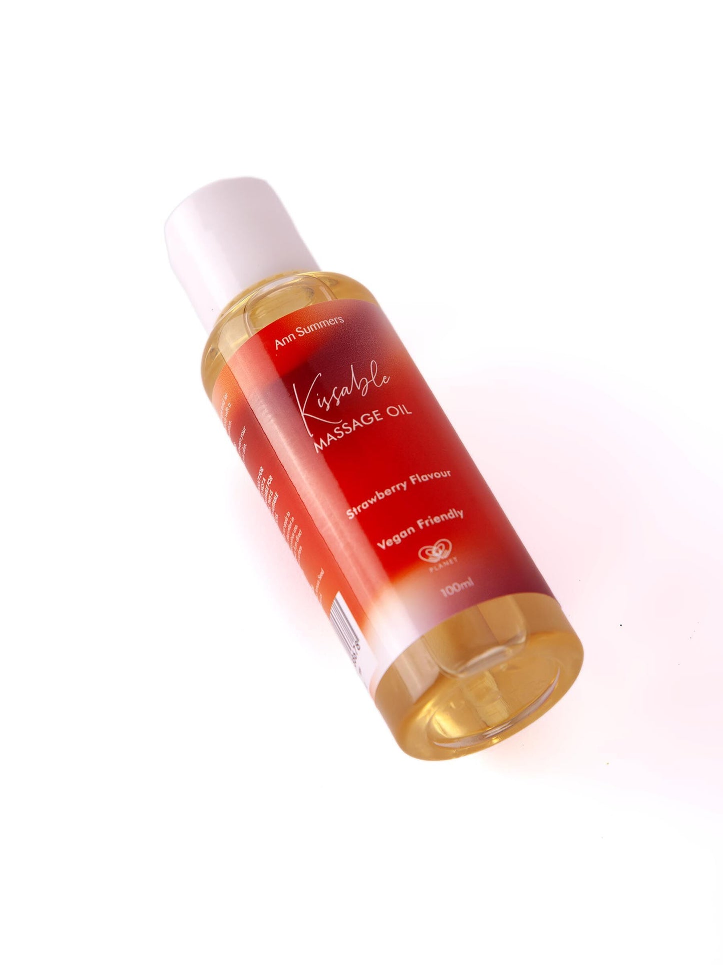 Ann Summers - Kissable Massage Oil 100ml | Miniature Flavoured Massage Oil - Vegan & Natural Massage Oil - Massage Oils for Massage Therapy - Moisturising Formula - Strawberry