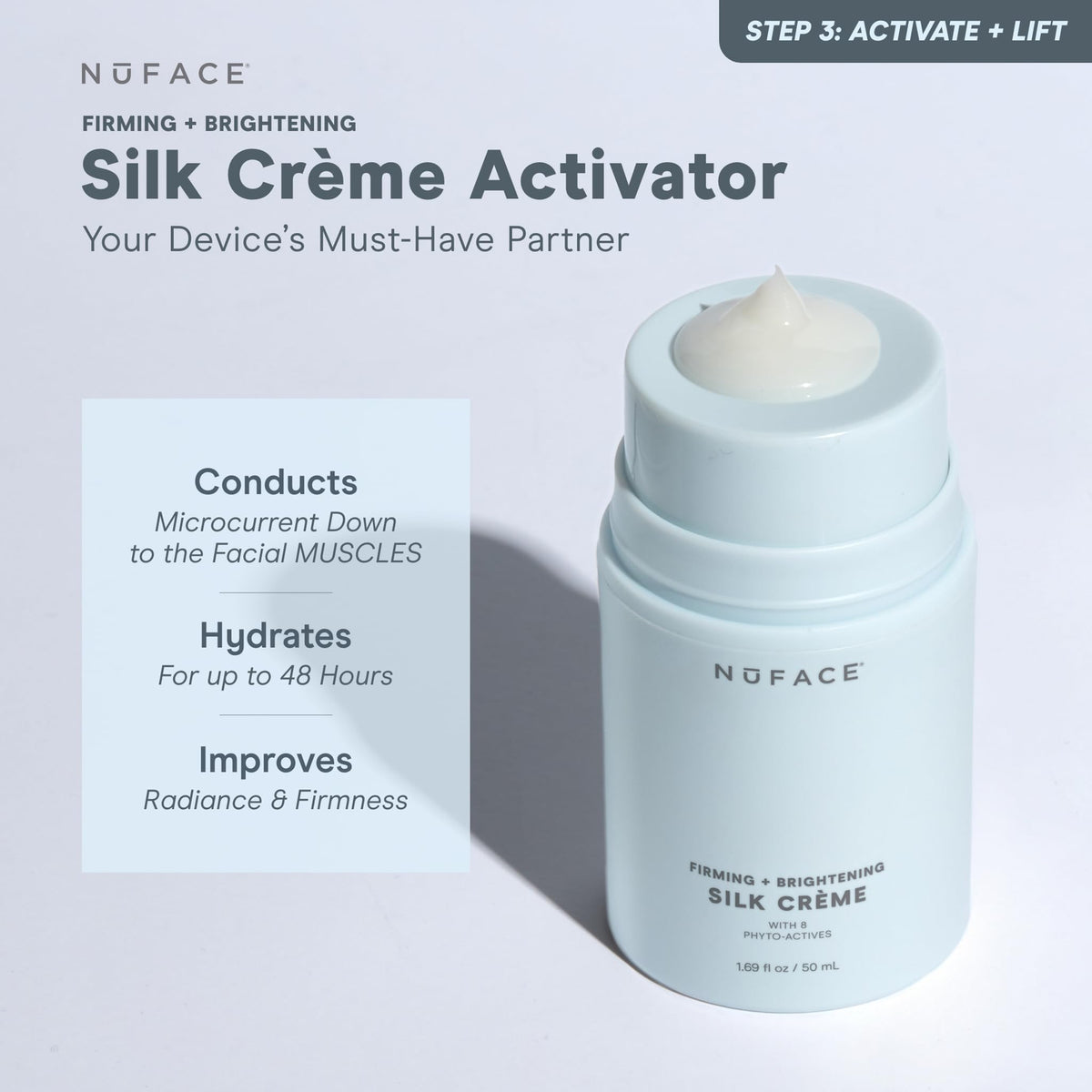 NuFACE Silk Creme Activator (3.3 oz)