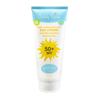 Childs Farm Kids and Baby Sun Cream SPF 50plus Water Resistant UVA and UVB Very High Protection Suitable for Dry, Sensitive and Eczema-prone Skin 200ml