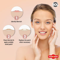 36pk Spot & Cold Sore Patches | 12pcs 8mm & 24pcs 12mm Skin Care Pimple Patches | Acne Patch Hydrocolloid Patches | Face Care Spot Patches | Pimple Patch Acne Patches Hydrocolloid Patch + SOL Sticker