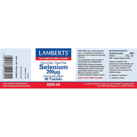 Lamberts Selenium 200µg – with L-Selenomethionine – 60 Vegan Tablets