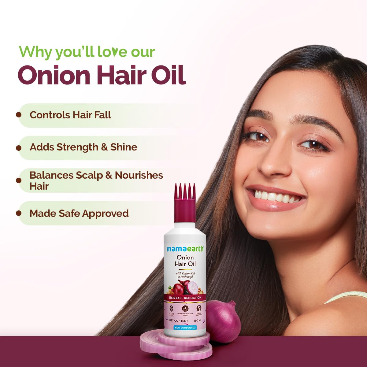 MAMAEARTH Mamaearth Onion Hair Oil with Onion Oil & Redensyl 150ml