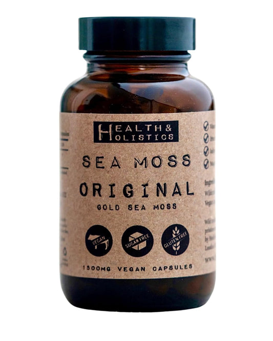 Sea Moss Capsules (St. Lucia - 60 caps) Organic | Wild Crafted | Non GMO | 92 Minerals - Containing Essential Vitamins and Minerals