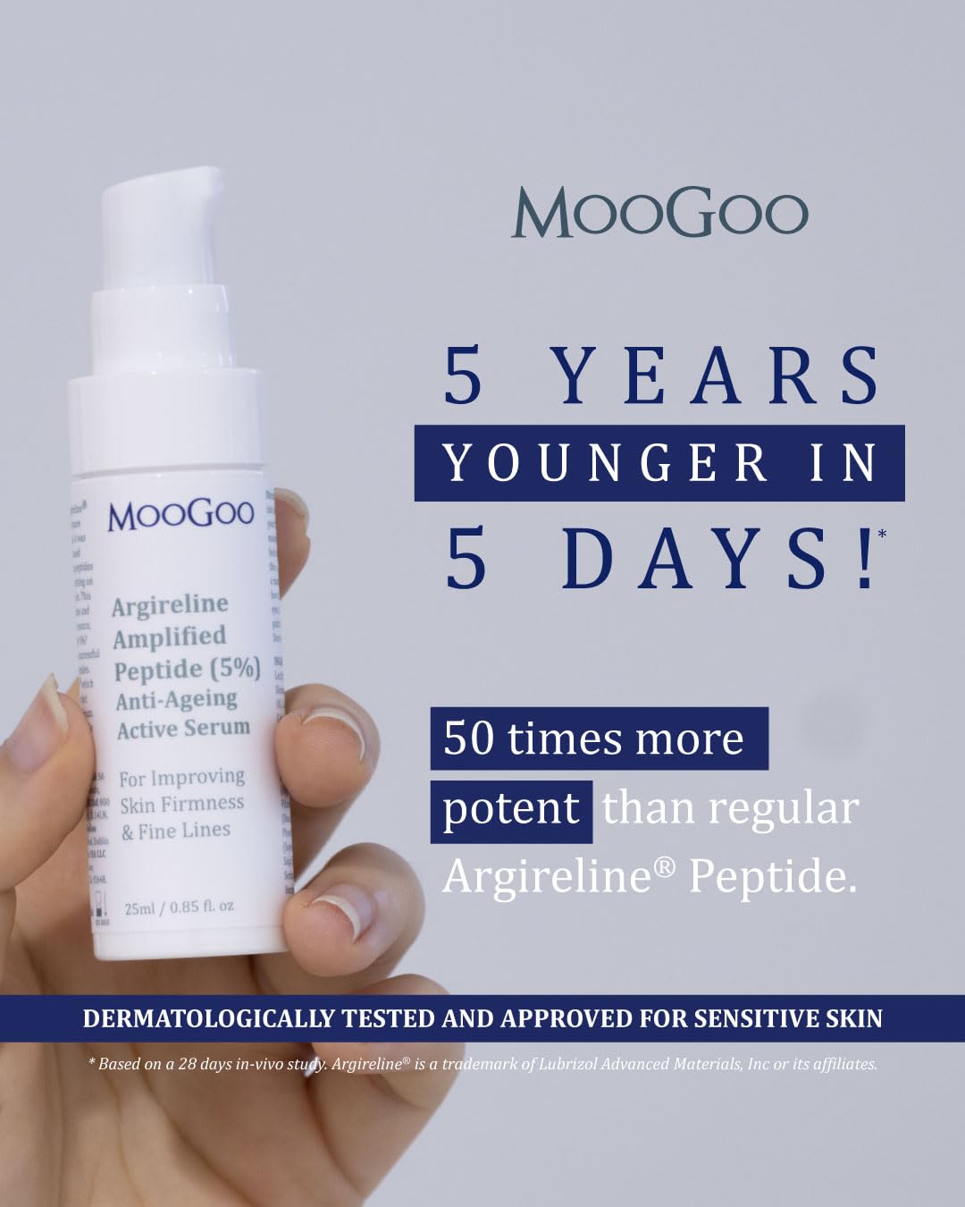 MooGoo Amplified Anti-Ageing Serum with Argireline® Amplified Peptide - 50x More Potent Than Regular Argireline® Peptide