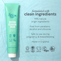Lucy Bee Facial Cleanser, Certified Organic Soothing Makeup Remover & Cream Cleanser, Suitable For Sensitive Skin & Redness-Prone, Anti-Ageing, Vegan Cruelty Free & Palm Oil Free, 125ml