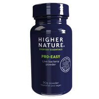 Higher Nature - Pro-Easy - Multi-Strain Live Bacteria Powder - Probiotics for Gut Health - Suitable for The Whole Family - 90g Powder