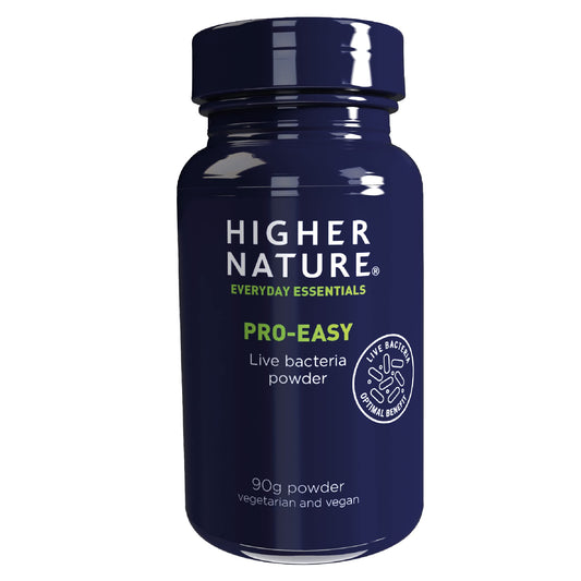 Higher Nature - Pro-Easy - Multi-Strain Live Bacteria Powder - Probiotics for Gut Health - Suitable for The Whole Family - 90g Powder