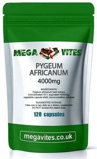 PYGEUM AFRICANUM Capsules 4000mg x 120 - MEGAVITES