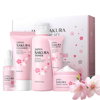 5pcs Sakura Skin Care Sets Gifts for Teenage Girls,YANZEFEI Skin care for Teenage Girls,Skincare Set,High Moisturizing Cherry Blossom Skin Care Kit,Gift Set for Women Mom Daughter Birthday Christmas