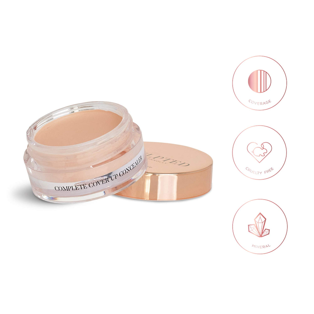 SCULPTED by Aimee Connolly Complete Cover Up Concealer from Sculpted by Aimee (Light 3.0) – 6g Cruelty-Free Mineral Cream Concealer for Coverage of Spots, Scars, Blemishes & Redness