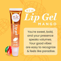 NK lip gloss gel 15ml Vitamin E, Shiny, Nourishes, Mango, Coconut, Rosehip and Clear flavoured by Nicka K (Multi Pack Of 4).