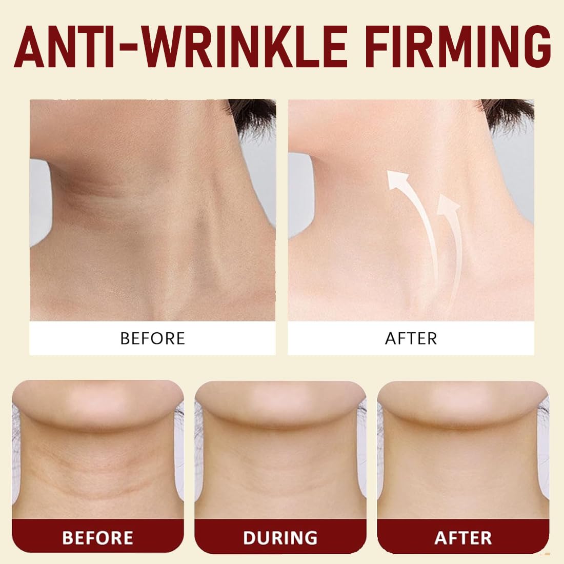 phxdance Ah-8 Firming Neck Cream, Tighten And Lift Neck Cream, Neck Firming Creams with Double Roller Massage, Reduce Wrinkles Fine Lines And Double Chin, Firm And Lift Sagging Skin