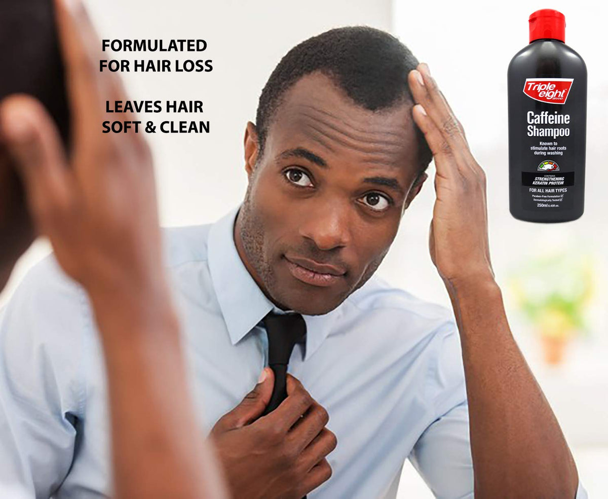 Triple Eight Caffeine And Keratin Shampoo to Stimulate Follicles In Fine, Thinning, Dull Hair