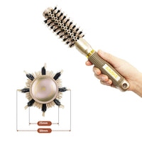 AIMIKE Round Hair Brush, Nano Thermal Ceramic & Ionic Tech Hair Brush, Small Round Brushes w/Boar Bristles for Blow Drying, Enhance Texture for Hair Drying, Styling, Curling and Shine (Barrel 1 inch)