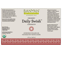 Banyan Botanicals Daily Swish Cinnamon – Organic Ayurvedic Oil Pulling Mouthwash with Coconut Oil – for Oral Health, Teeth, & Gums* – 8oz – Non GMO Sustainably Sourced Vegan