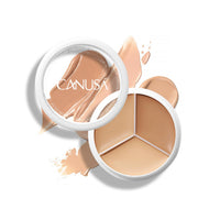 CANUSA Canusa Concealer | Full Coverage | Tri-Color Concealer | Vibrant Color | Waterproof | Long Lasting | Concealer Foundation