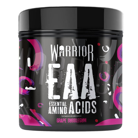 Warrior EAA - Essential Amino Acids - 360g - Provides Exceptional Support for Recovery & Muscle Soreness - Formula Includes Cyclic Dextrin, Taurine and More, Grape Bubblegum