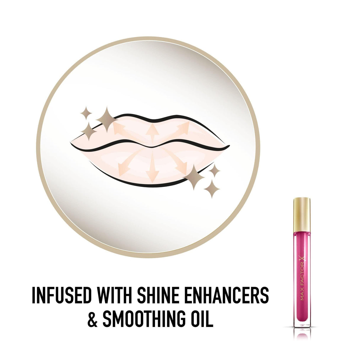 Max Factor Colour Elixir Lip Gloss, Shine Enhancers and Smoothing Oil, Luxurious Berry 45