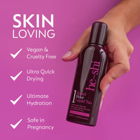 He-Shi Self Tan Rapid 1 Hour Liquid - Express Fake Tan Lotion - Quick Dry Formula, No Smell Tan - Vegan & Cruelty Free - Self Tan Lotion for Body & Face (150ml)