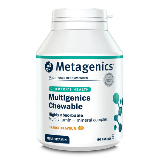 Metagenics Multigenics Chewable - Highly absorbable chewable multivitamin - Supports the Immune System - Orange Flavour - 90 Tablets