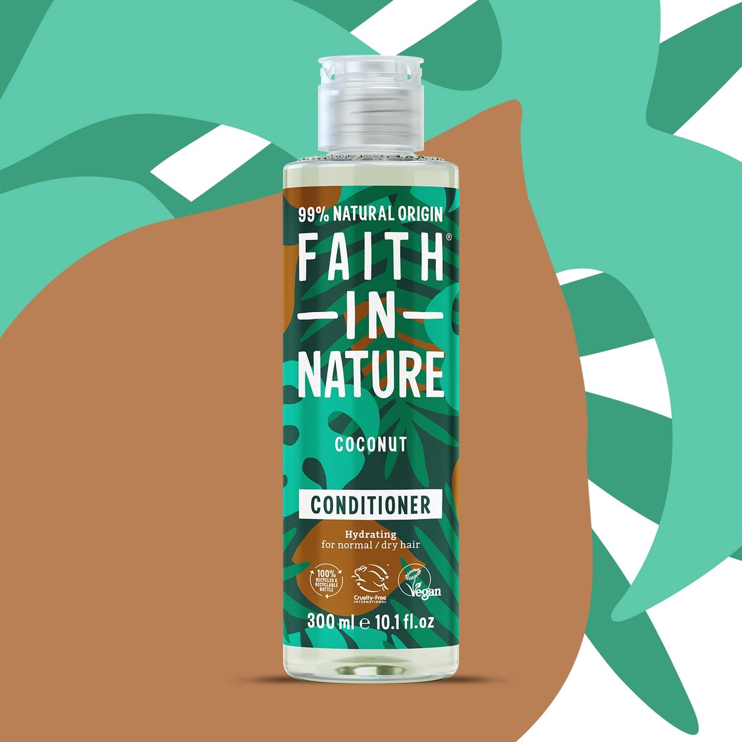 FAITH IN NATURE Faith In Nature 300ml Natural Coconut Conditioner, Hydrating, Vegan & Cruelty Free, No SLS or Parabens, For Normal to Dry Hair